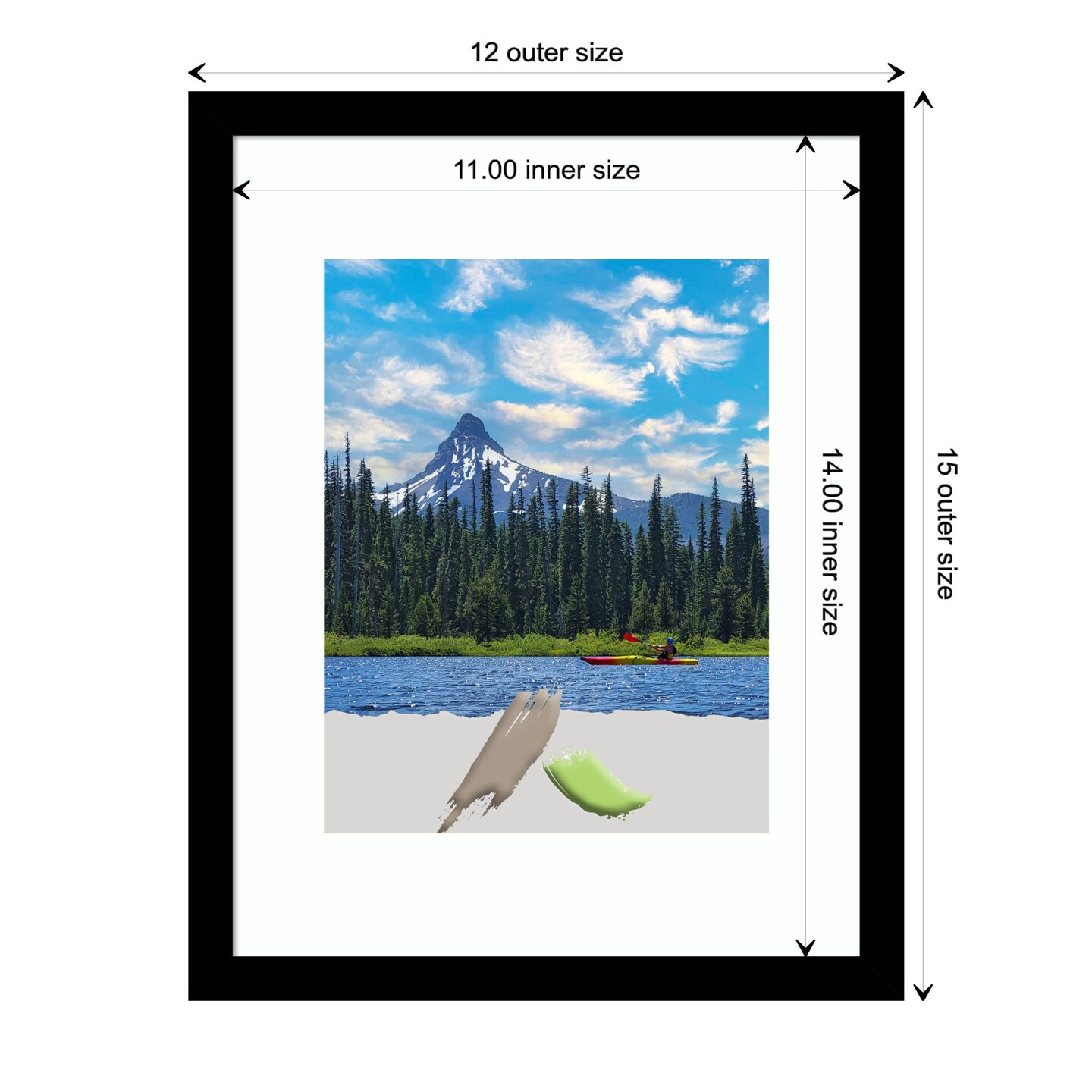 Black Gallery Deep Wood Picture Frame, Photo Frame, Art Frame
