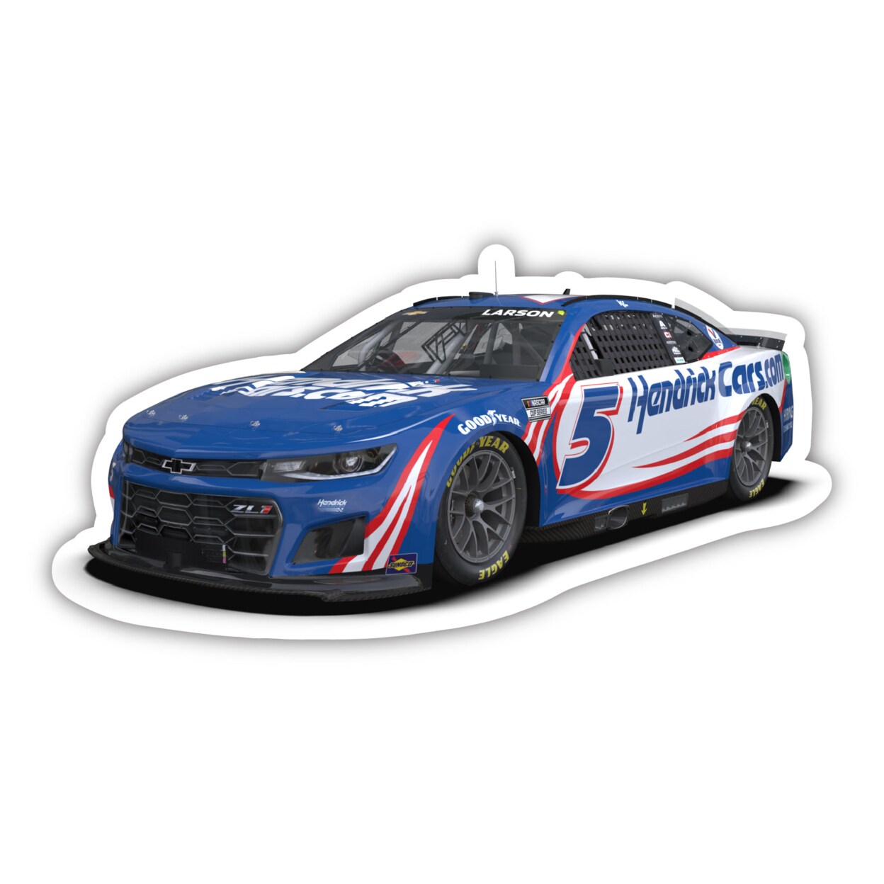 R and R Imports Nascar 5 Kyle Larson 4-Inch Vinyl Decal Stiker Car Design