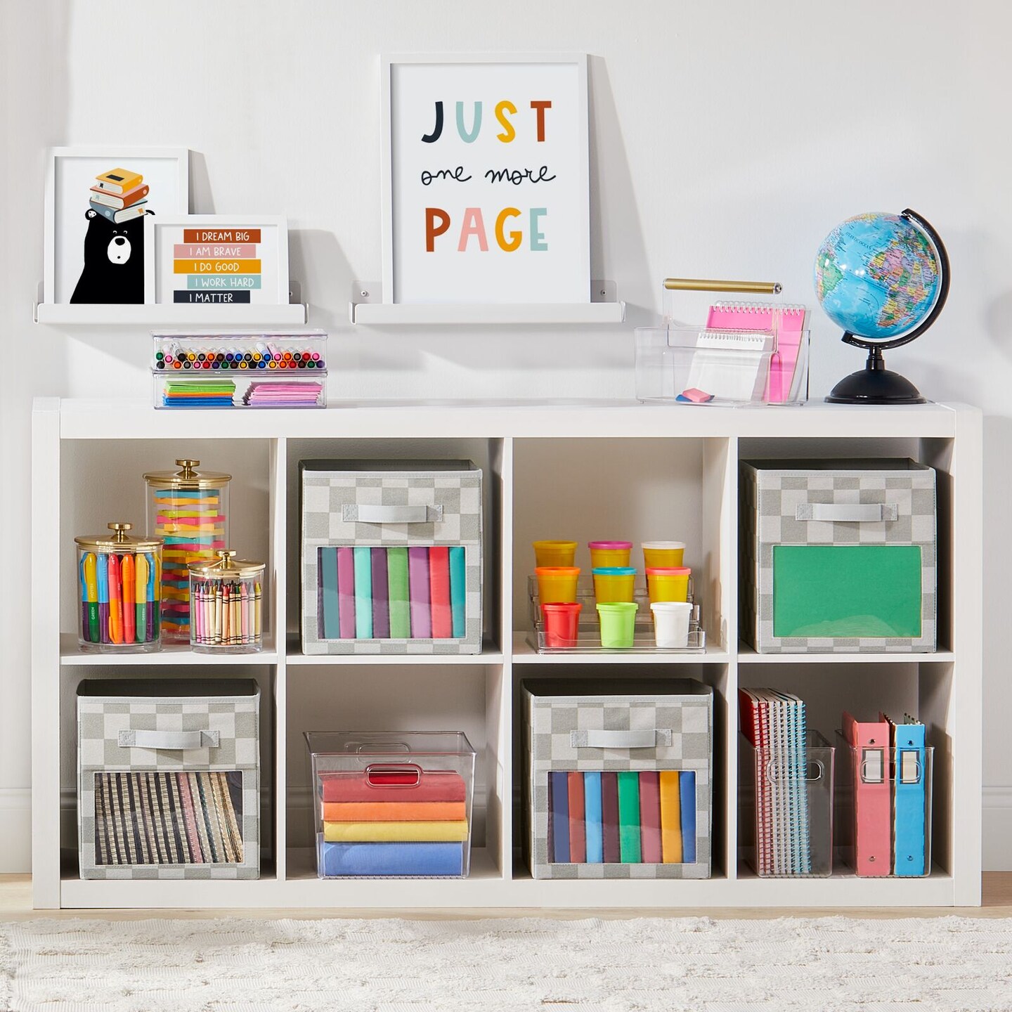 mDesign Plastic Stackable Storage Organizer Container Bin with Handles