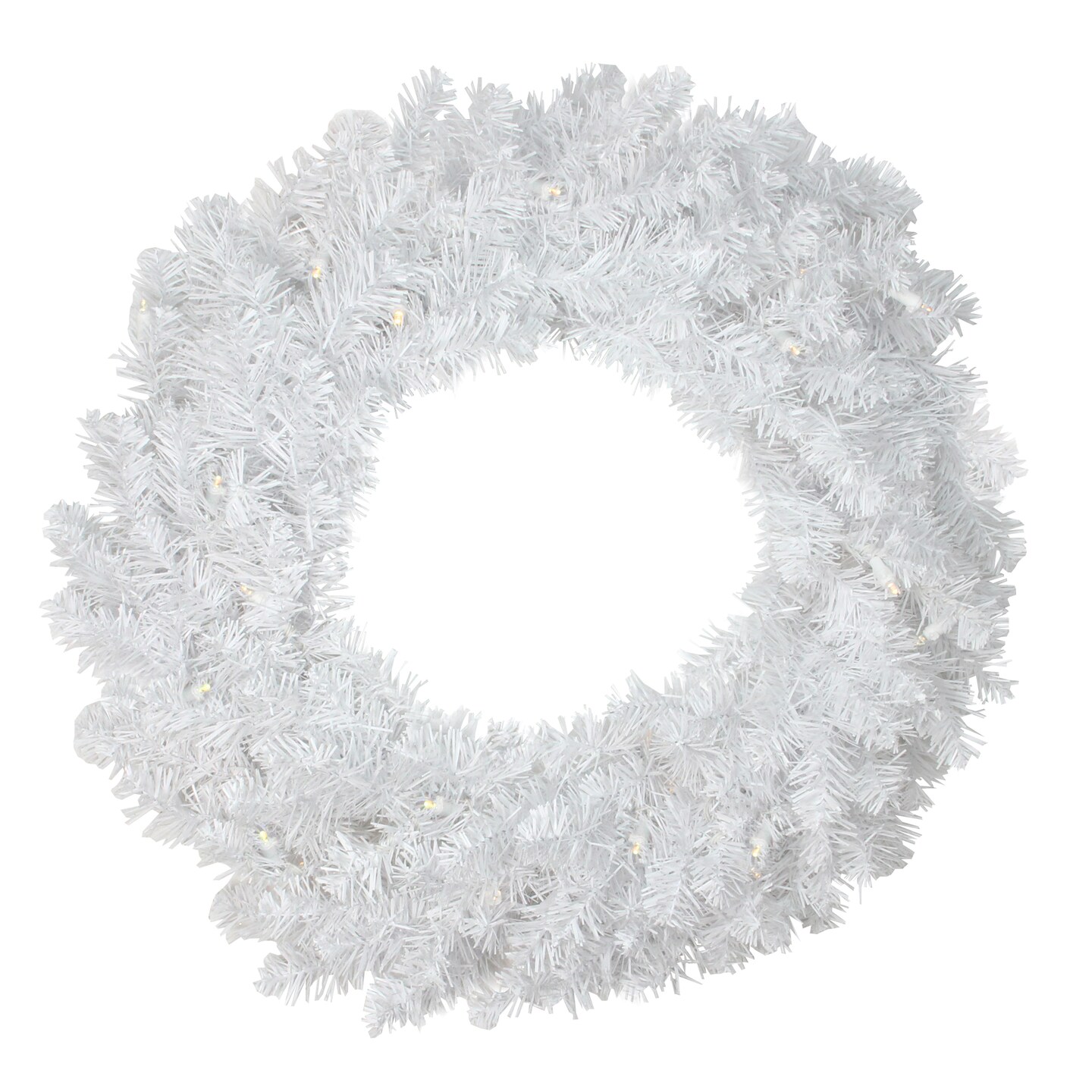 Northlight Pre-Lit Battery Operated White Pine Christmas Wreath - 24&#x22; -  LED Candlelight Lights
