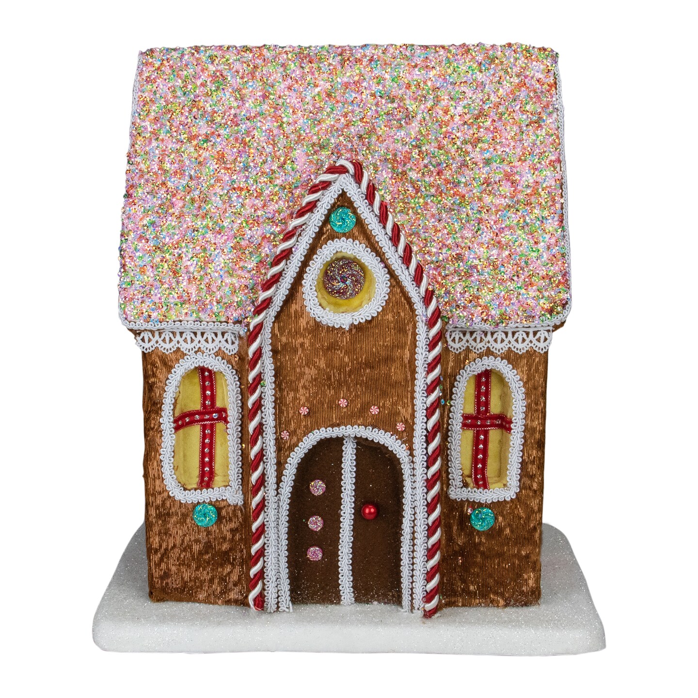 Northlight Gingerbread Kisses Sprinkle Christmas House - 14.5"