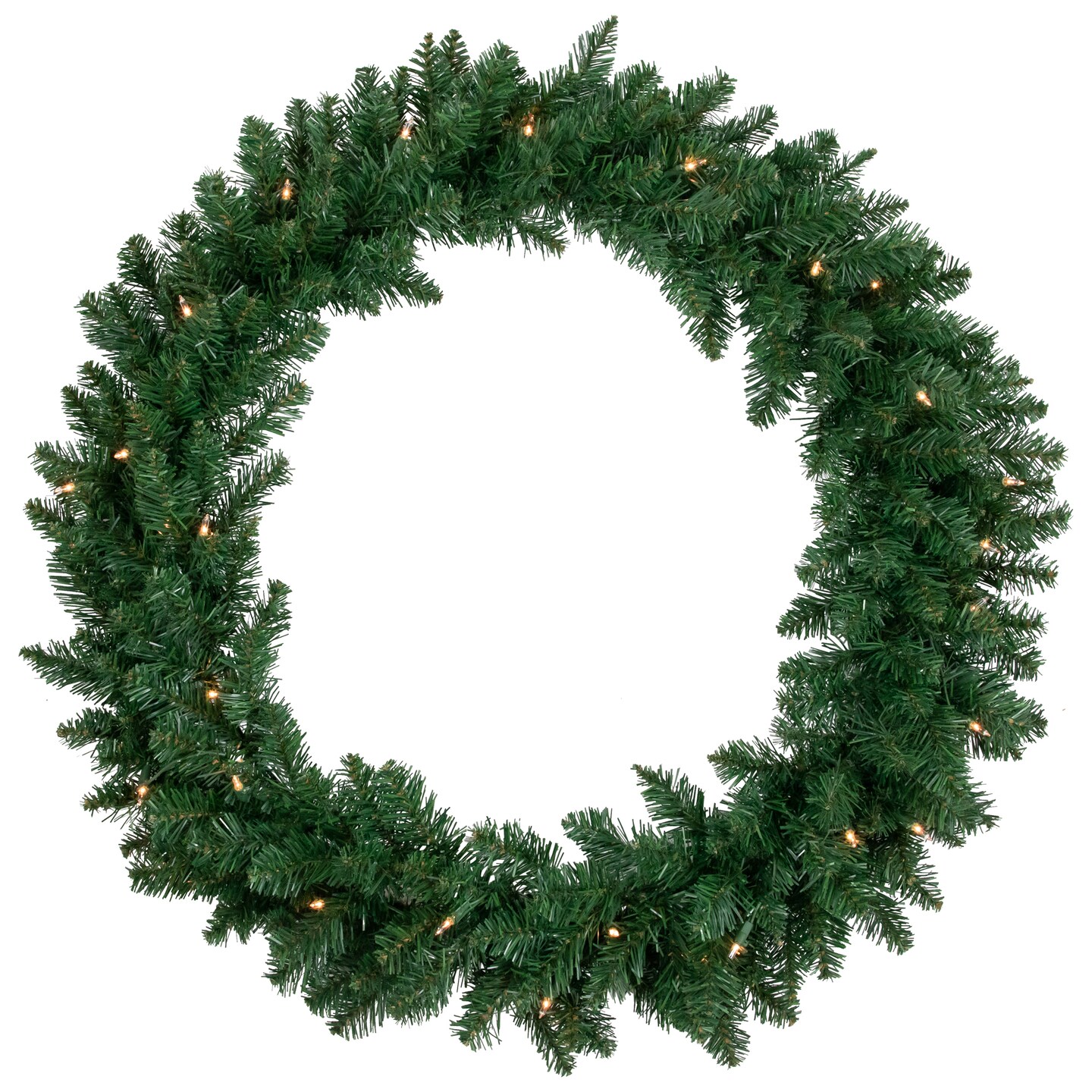 Northlight Pre-Lit Everett Pine Artificial Christmas Wreath - 36" - Clear Lights