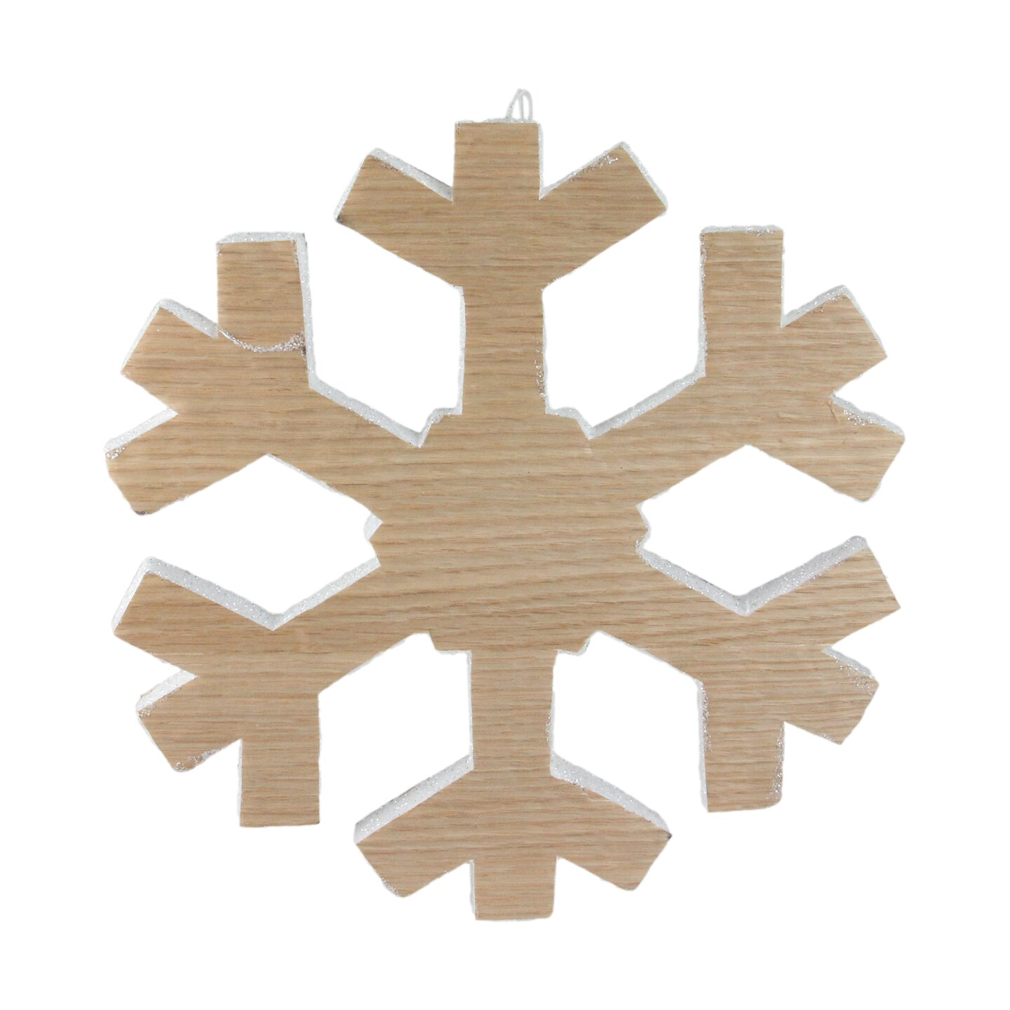 Northlight 12.5&#x22; Tan Brown Wood Grain Snowflake Christmas Decoration