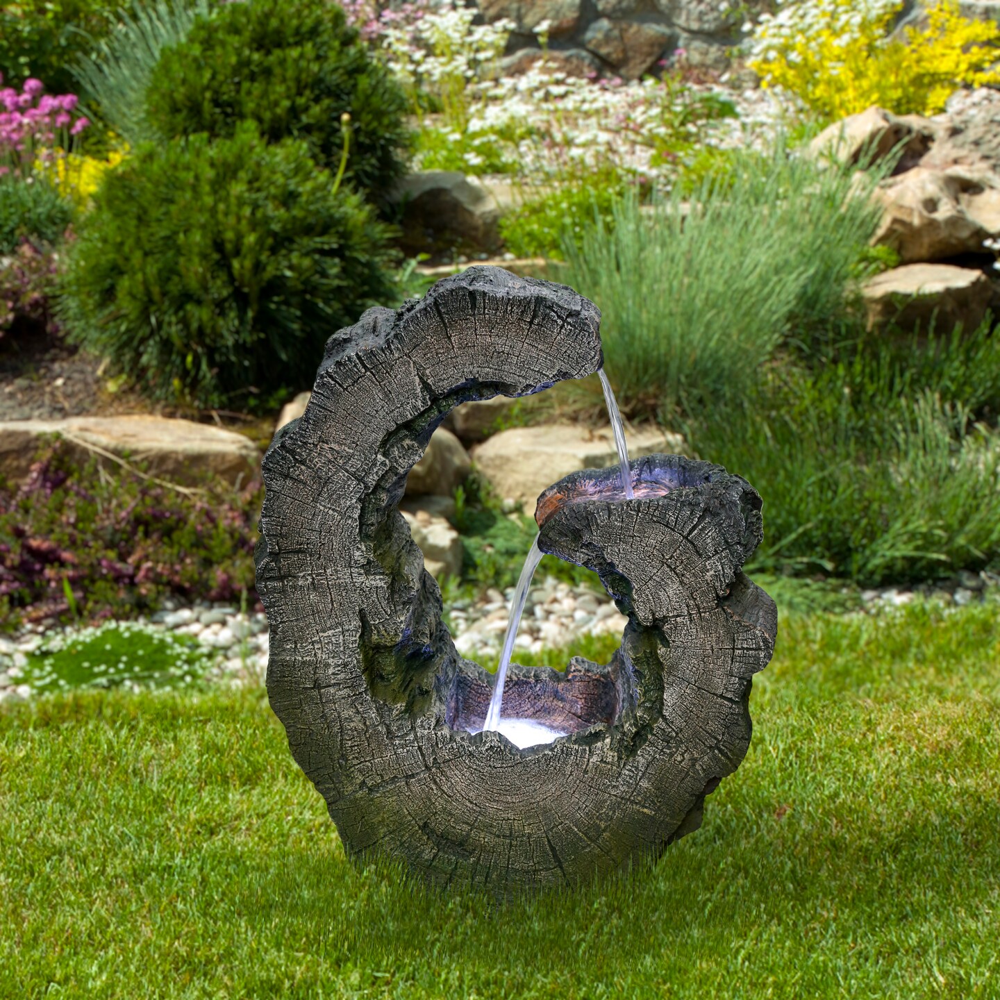 Northlight Tree Trunk Garden Fountain - Thumbnail 4