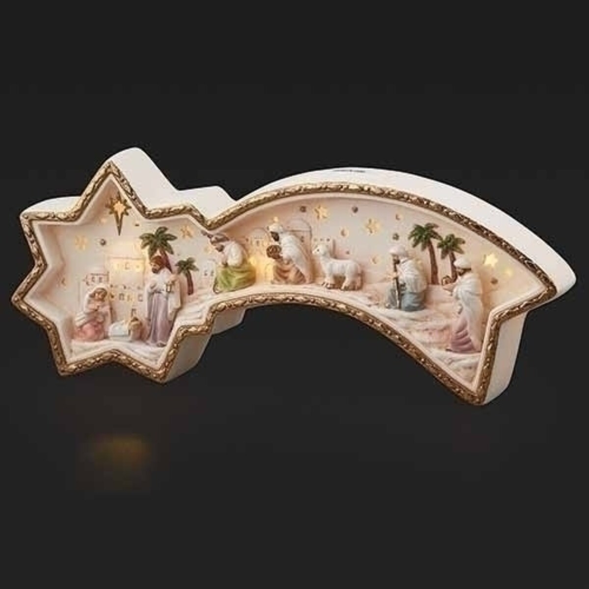 Roman 12.75&#x22; LED Lighted Nativity Shooting Star Christmas Tabletop Decoration