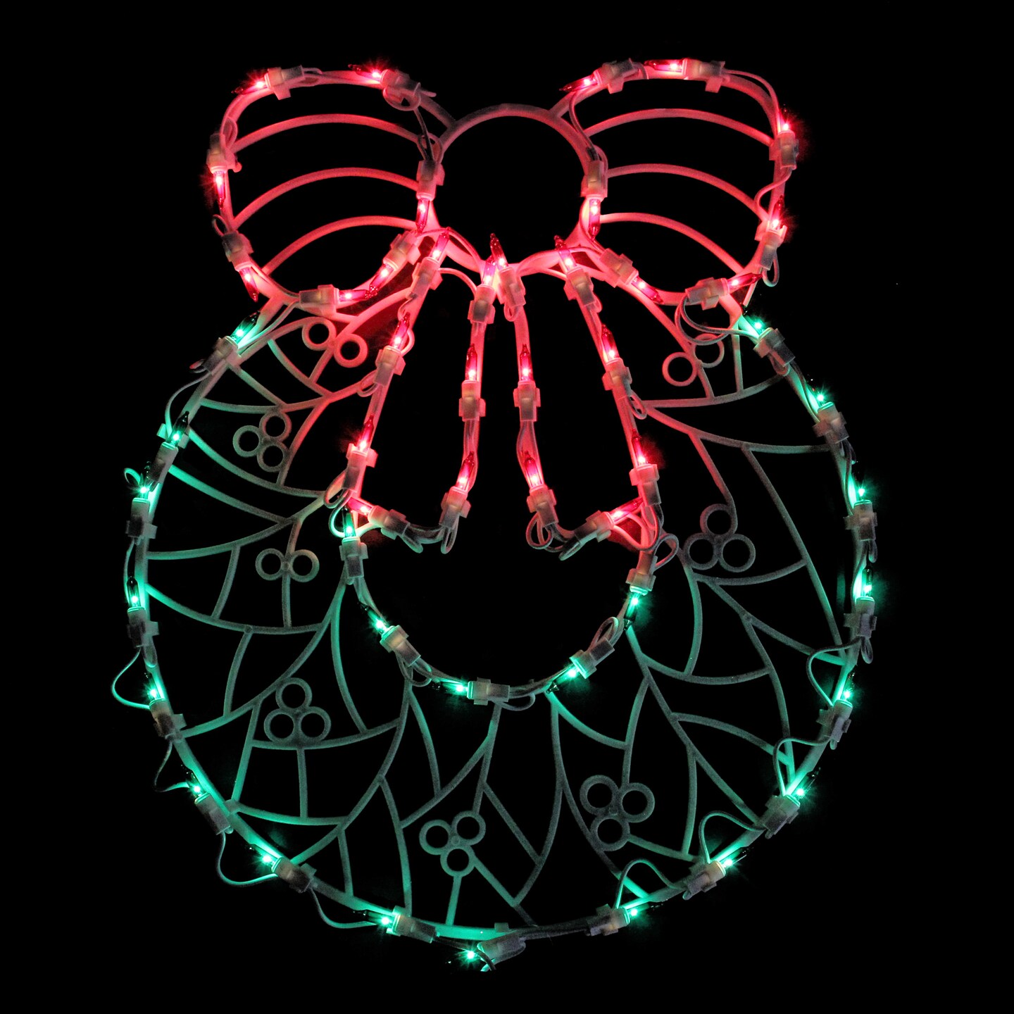 Northlight Lighted Wreath Window Silhouette Christmas Decoration 16