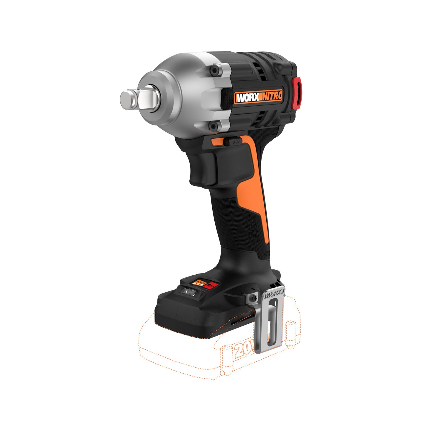 Worx Nitro WX272L.9 20V Power Share 1/2&#x22; Cordless Impact Wrench with Brushless Motor (Tool Only) Battery and Charger Not Included