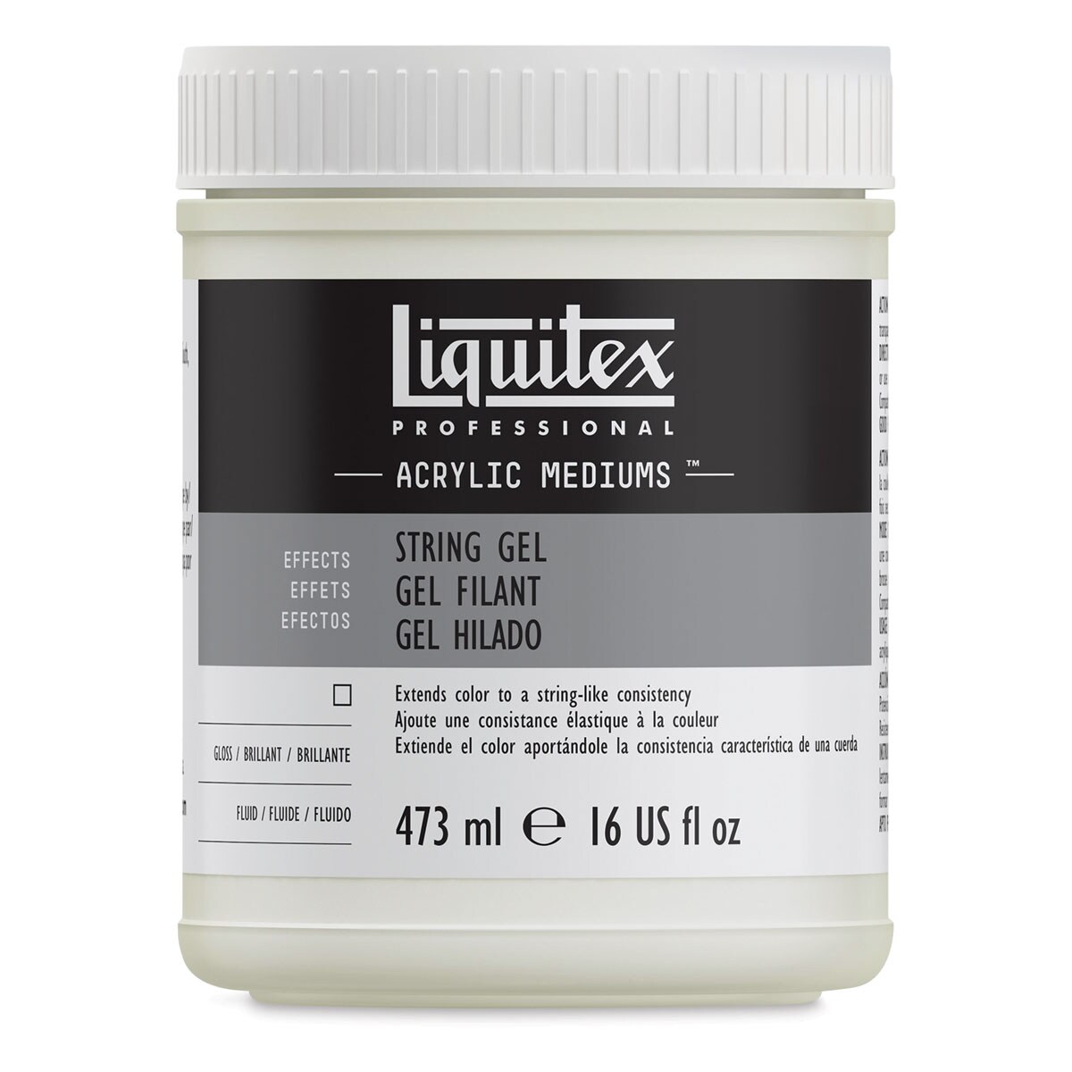 Liquitex Effects String Gel Medium - 16 oz jar