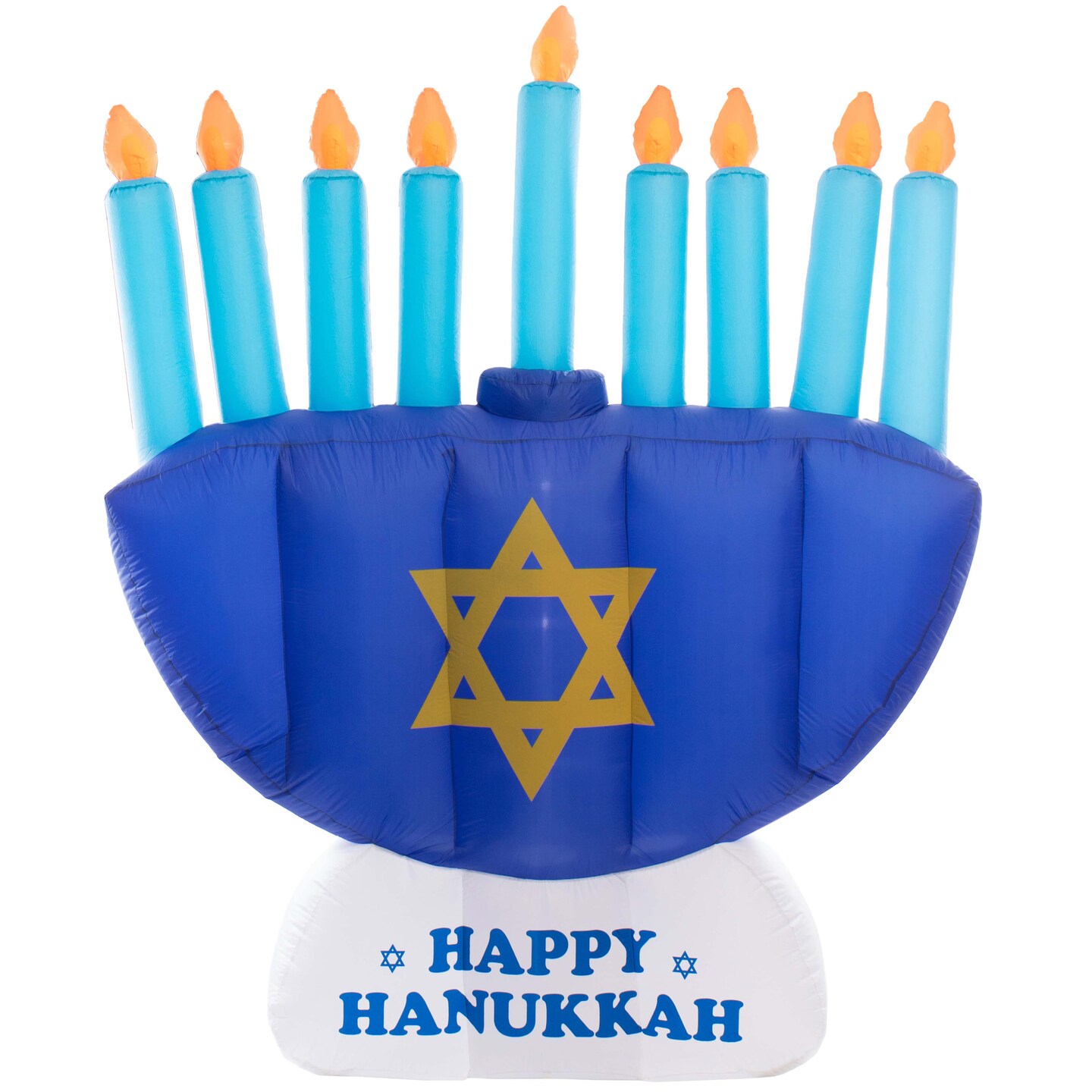 Gardenised Giant Hanukkah Inflatable Menorah - Yard Decor with Built-in Bulbs Tie-Down Points and Powerful Built in Fan