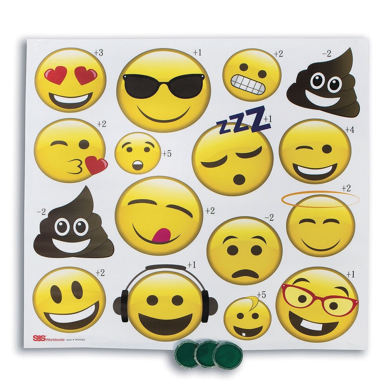 S&#x26;S&#xAE; Emoji Beanbag Toss Game