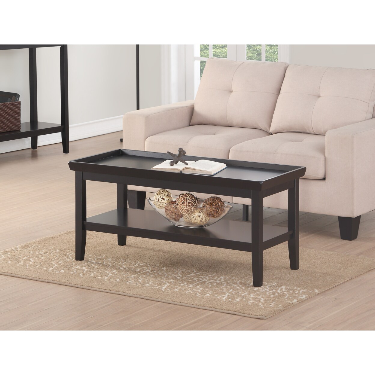 Convenience Concepts Ledgewood Coffee Table, Black Michaels