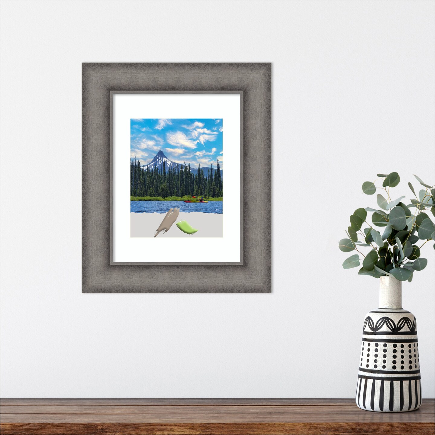 Burnished Concrete Wood Picture Frame