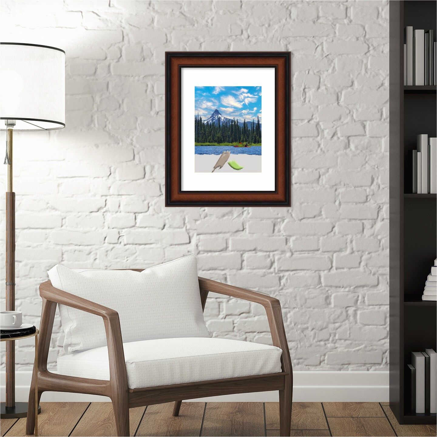 Cyprus Walnut Narrow Wood Picture Frame, Photo Frame, Art Frame