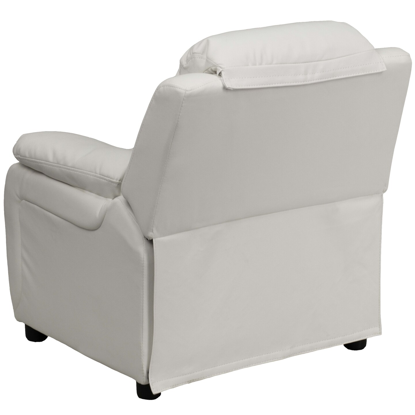 Emma and Oliver Deluxe Padded Contemporary Kids Recliner with Storage Arms