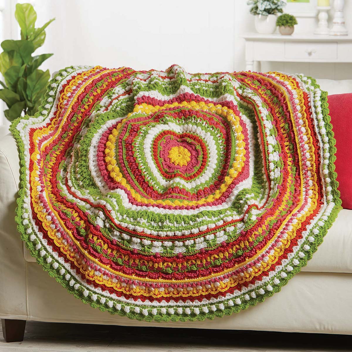 Herrschners Zinnia Afghan Crochet Kit Michaels