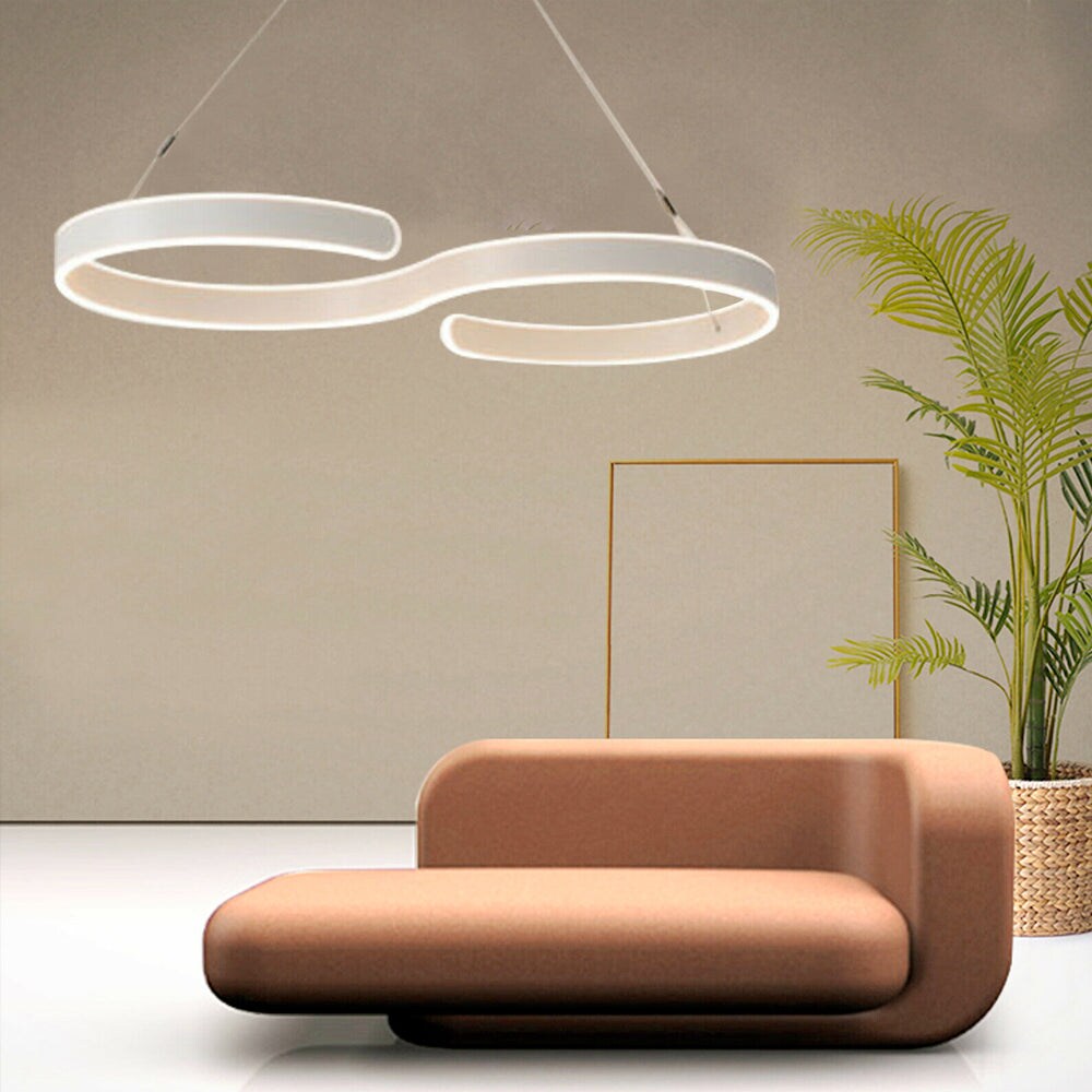 Onetify Contemporary Acrylic LED Swirl Shaped Light Fixture