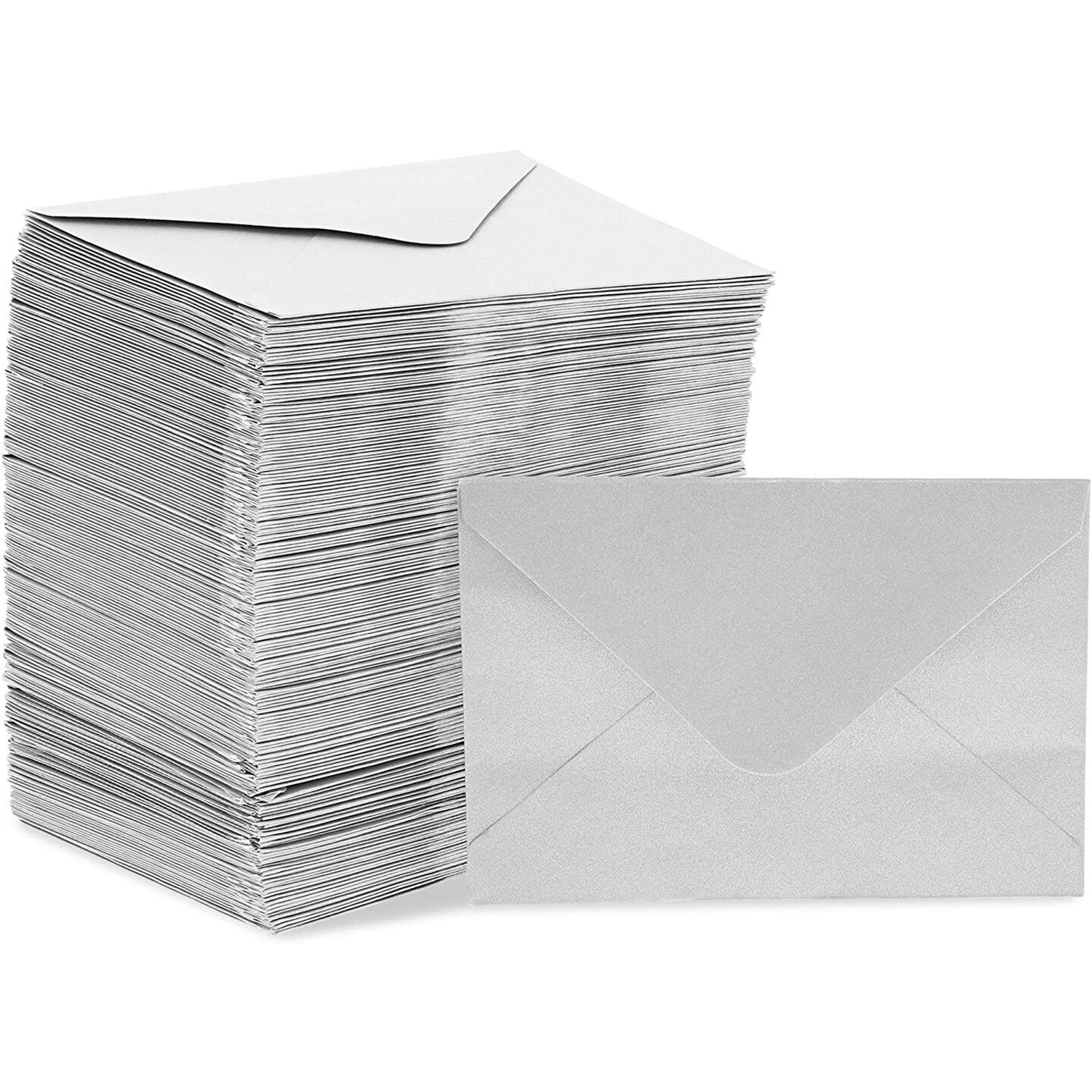 200 Count Greetings Mini Envelopes for Gift Cards, Silver Colored, 2.7 x 4 Inches