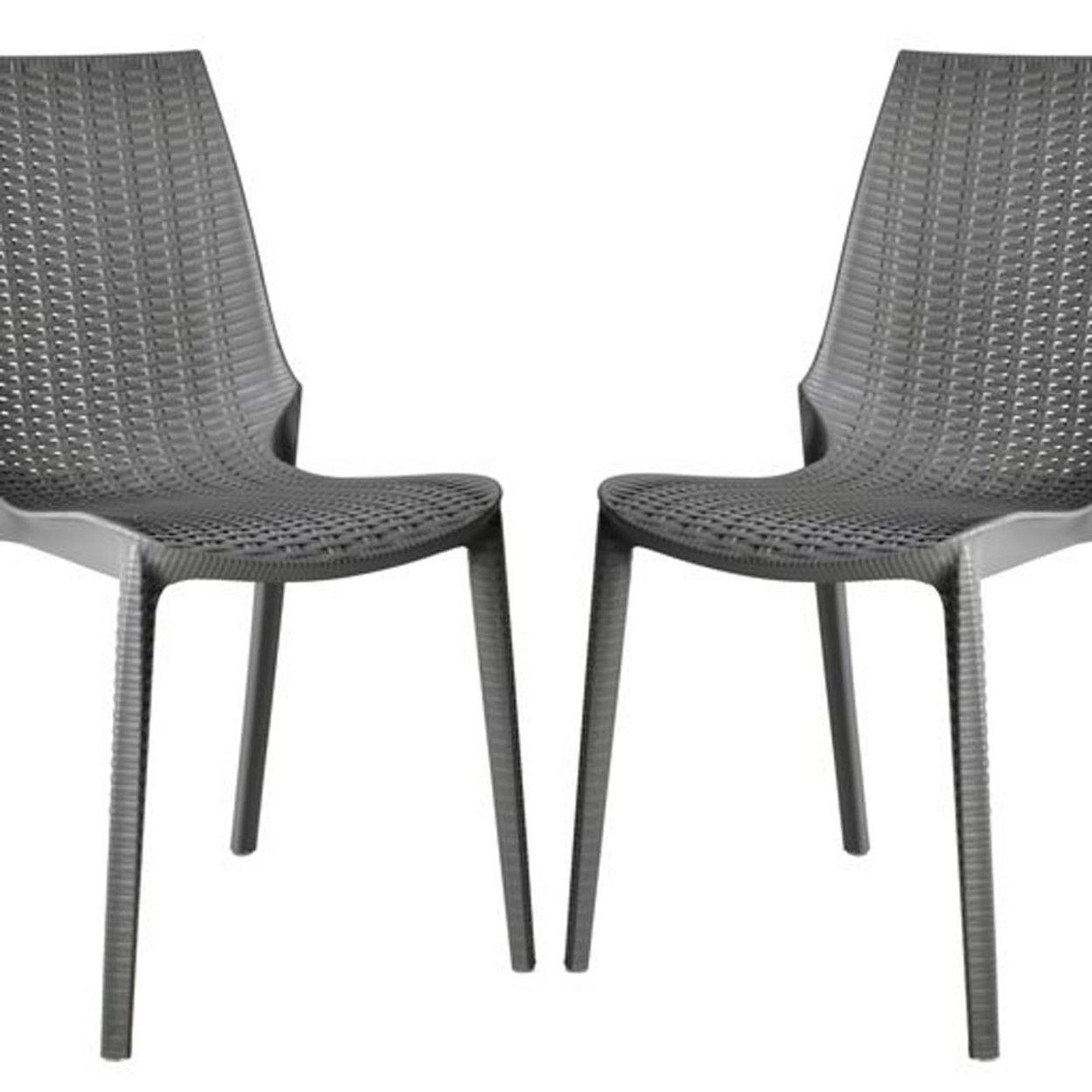 Leisuremod Kent Outdoor Dining Chair, Set of 2 - Grey | Michaels