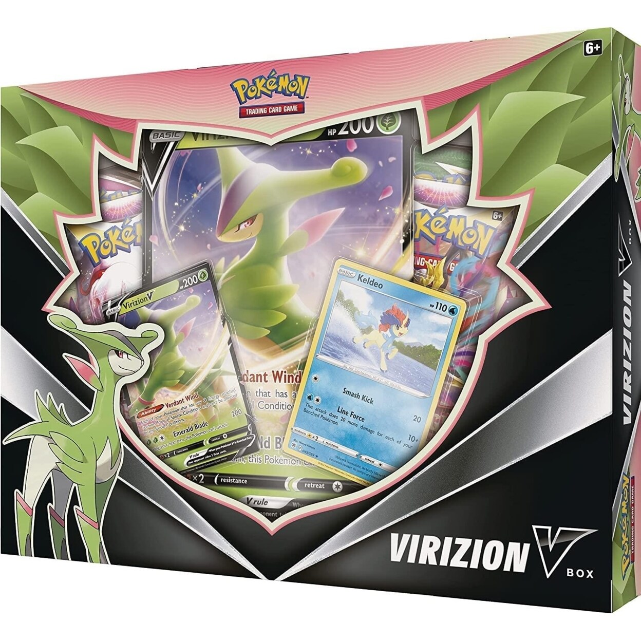 Pokemon Virizion V   TCG Collection Box Booster Packs Trading Card Game Foil Cards