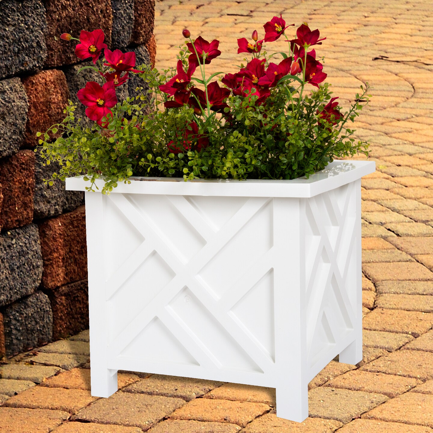 Pure Garden Plant Holder  Planter Container Box for Garden Patio and Lawn  Outdoor Decor