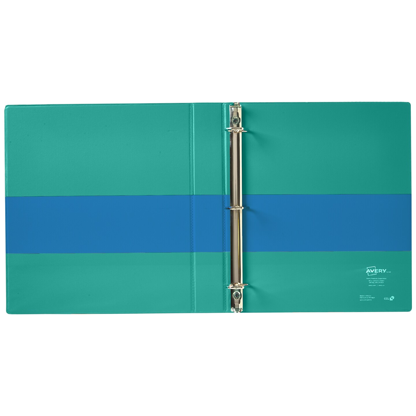 Avery Two-Tone Durable View 3 Ring Binder, 1.5 Inch Slant Rings, Blue/Teal Binder (17292)