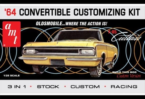 Round2  1/25 1964 Olds Cutlass F85 Convertible Plastic Model