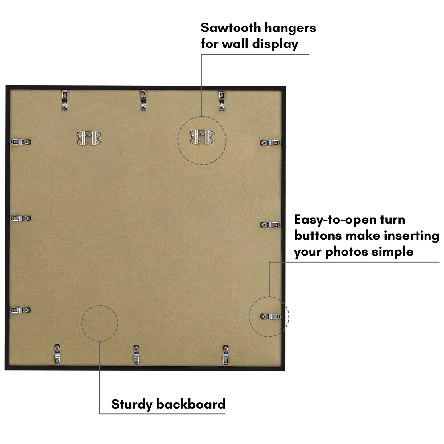 Americanflat Poster Frame - Perfect Frame for Photos and Artwork - Large Picture Frame - Polished Plexiglass - Hanging Hardware with Horizontal and Vertical Display
