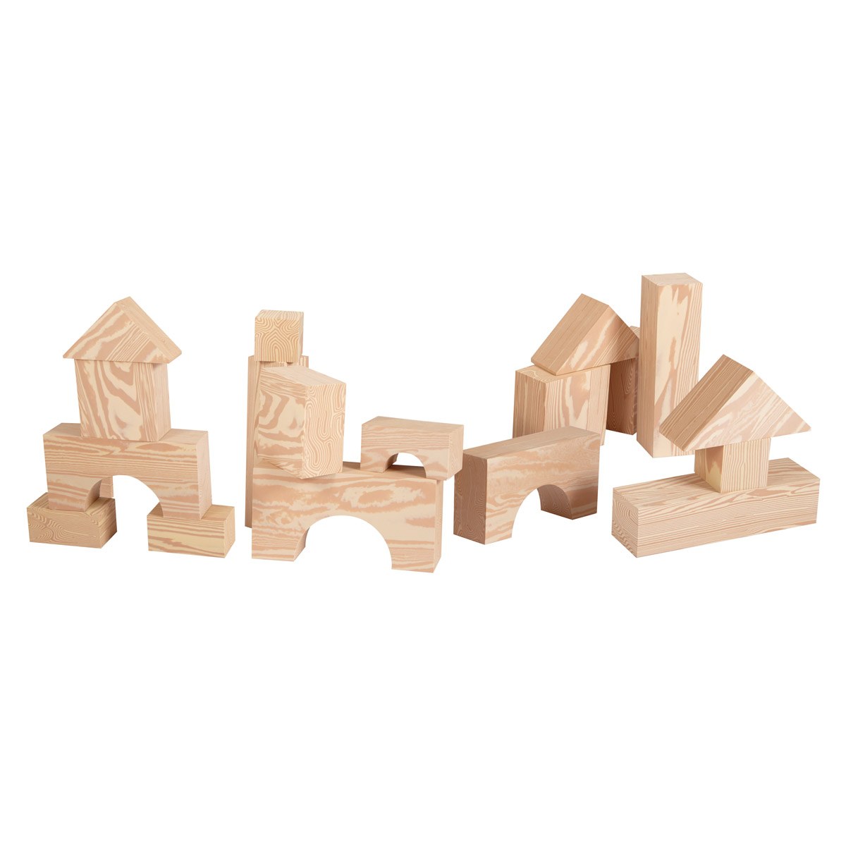 Edushape Jumbo Foam &#x22;Wooden&#x22; Blocks - 32 Piece Set
