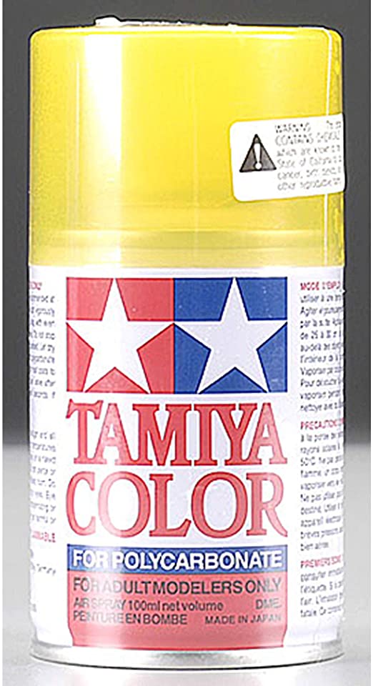 Tamiya PS-42 Translucent Yellow Spray Paint, 100ml Spray Can, For Polycarbinate