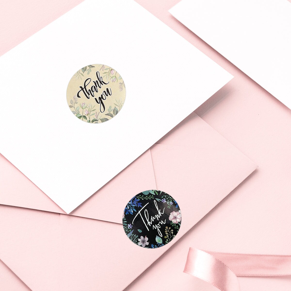 Wrapables 1.5" / 2" Thank You Stickers Roll, Sealing Stickers and Labels for Boxes, Envelopes, Bags, Small Businesses, Weddings, Parties (500pcs)