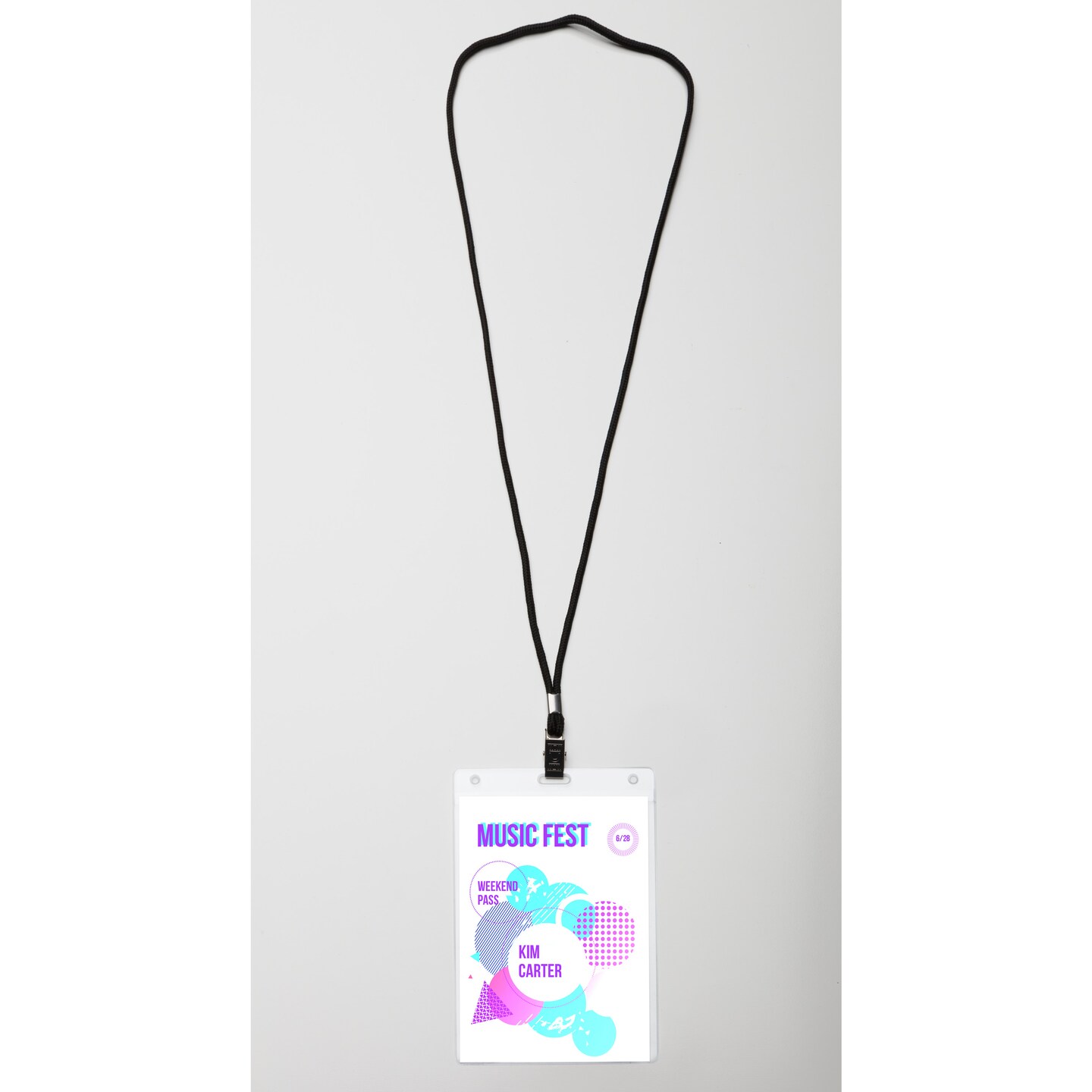 Avery Customizable Name Badges, 6&#x22; x 4.25&#x22;, Printable Name Tag Inserts with Tickets, 75 Vertical Name Tag Holders with Lanyards (8521)