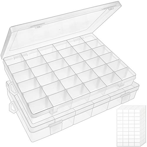 Clear Plastic 36 Grids Storage Box Detachable Dividers Make Up Organizer  Pills Drugs Earrings Bead Jewelry
