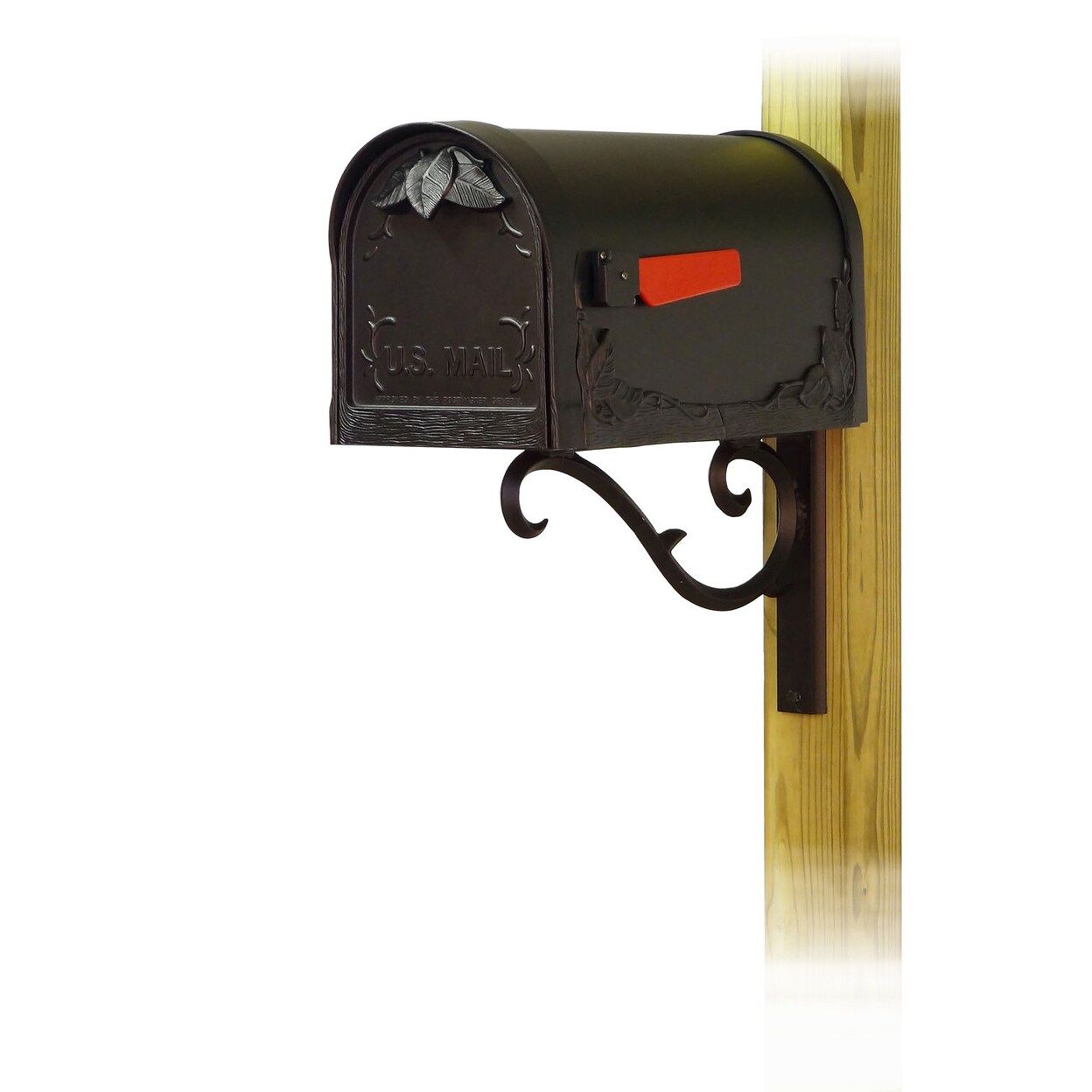 Special Lite Products Floral Curbside Mailbox with Sorrento front single mailbox mounting bracket