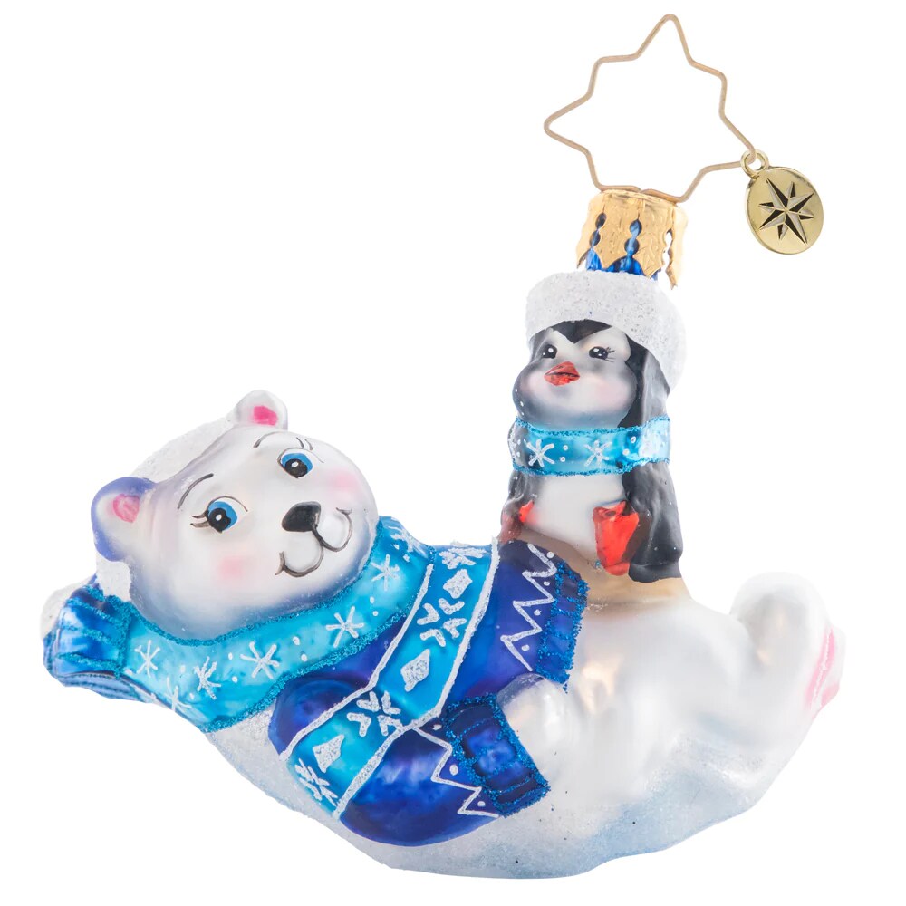 Christopher Radko Christopher Radko Perfect Polar Pals Gem Glass Christmas Ornament 1021406