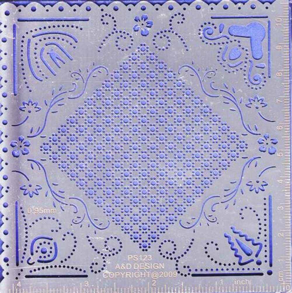 Ecstasy Crafts Parchment Craft Perforating Kit Elegant corners and checkered pattern