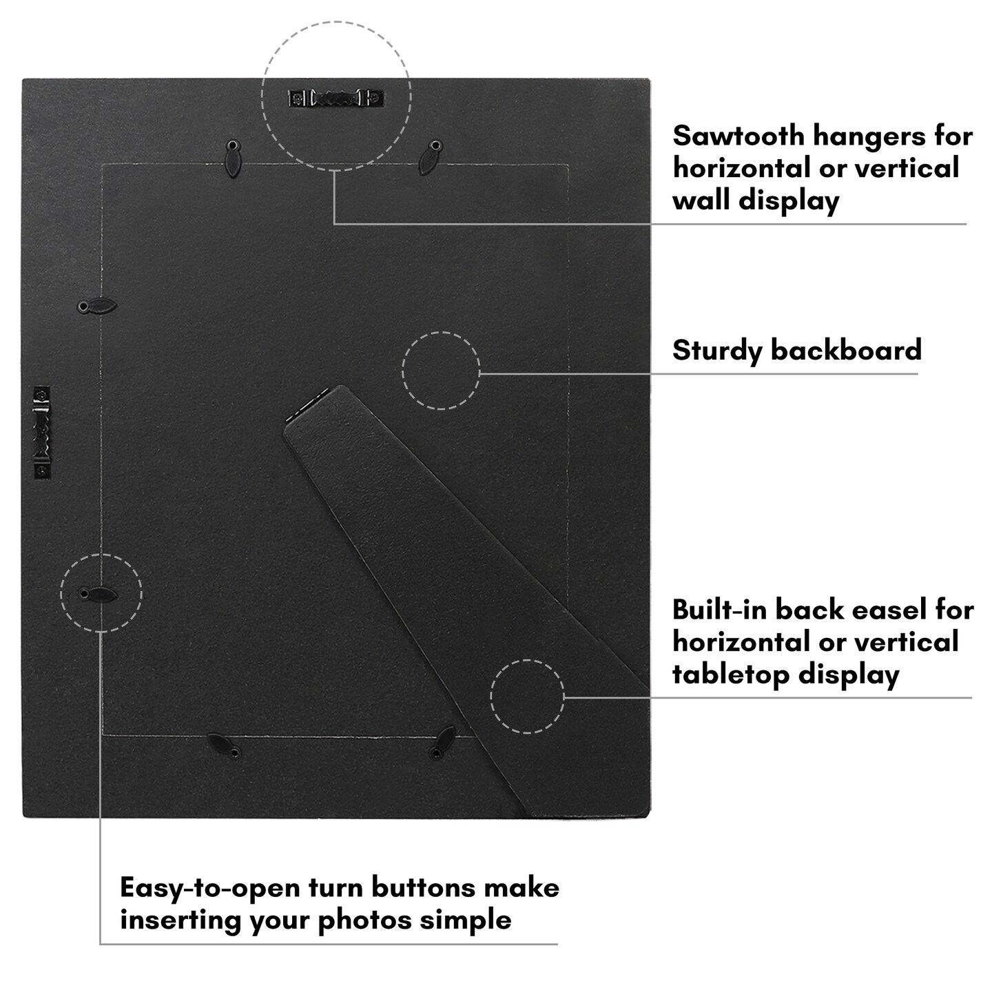 Americanflat Rustic Picture Frame - Modern Photo Frame for Unique Farmhouse Look - Polished Glass Cover - Hanging Hardware with Horizontal and Vertical Display - Includes Easel