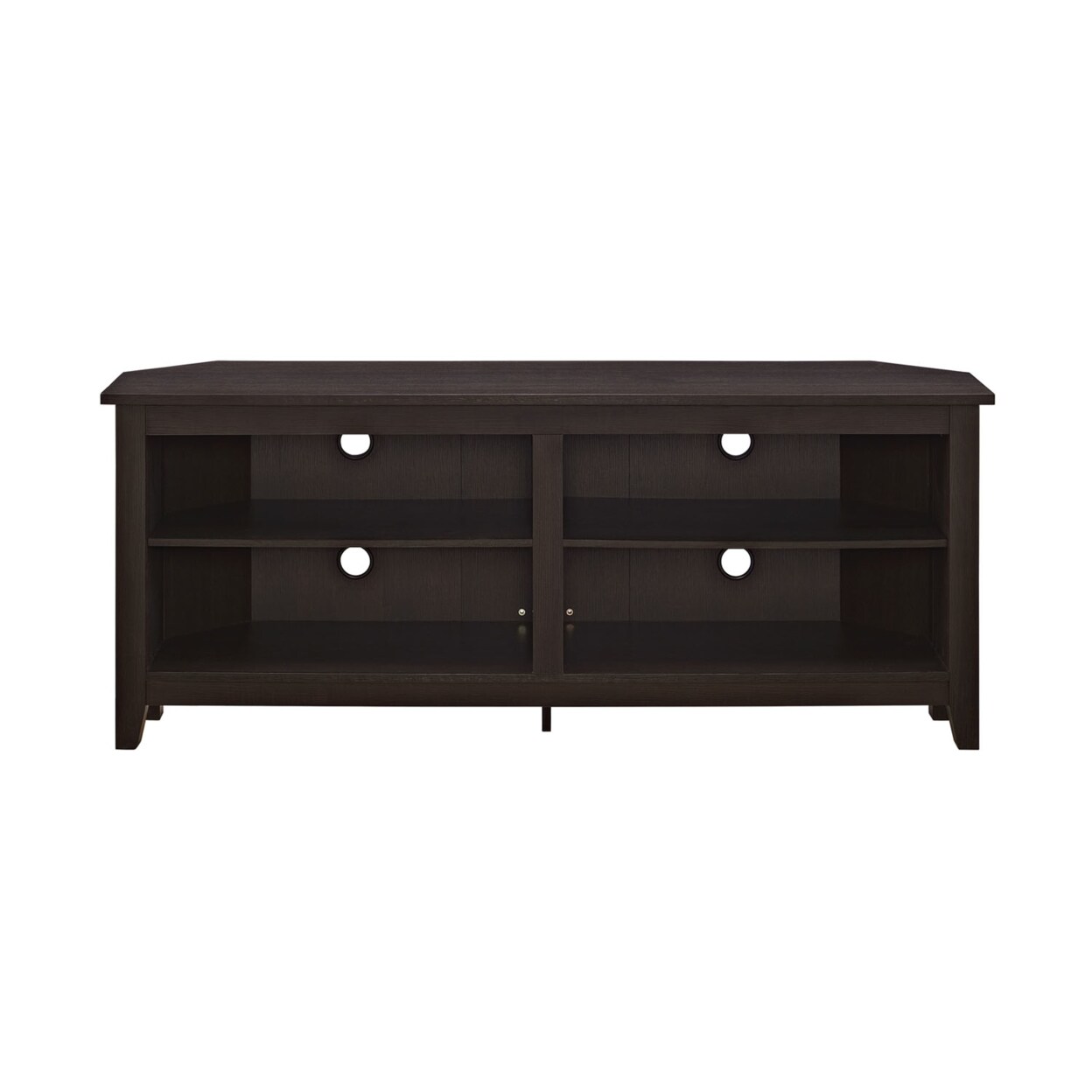 Priya Home Furniture 58" Wood Corner Media TV Stand Storage Console
