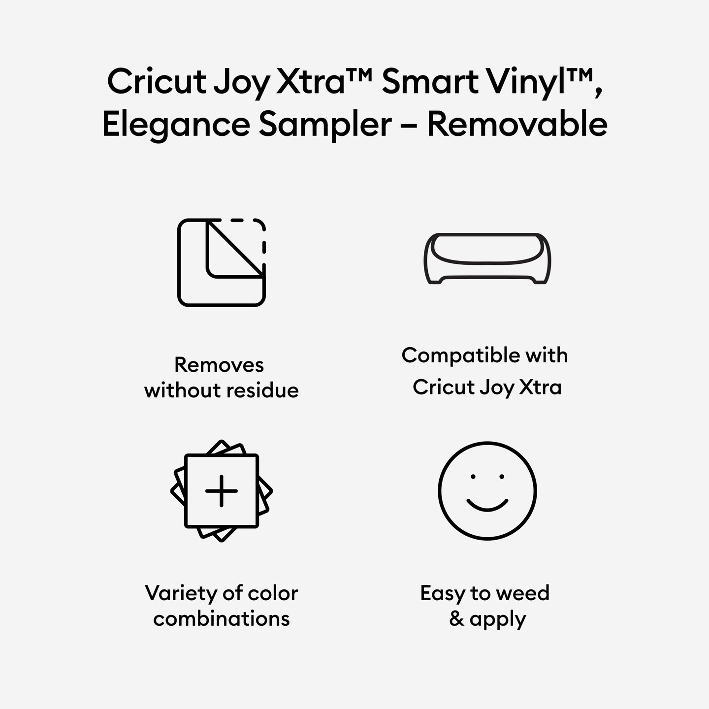 Cricut Joy Xtra™ Removable Smart Vinyl™ Elegance Sampler