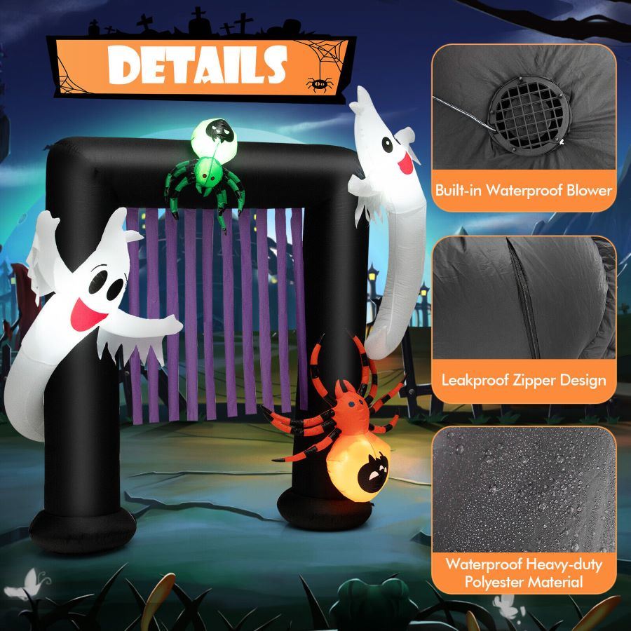 Halloween Outdoor Spooky Tree Monster Ghost Blow Up Yard Decoration With Built-In Led Lights