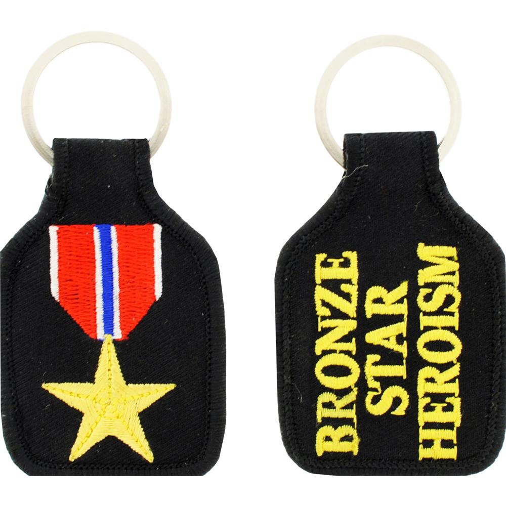 Bronze Star &#x26; Ribbon Keychain 2 3/4&#x22;