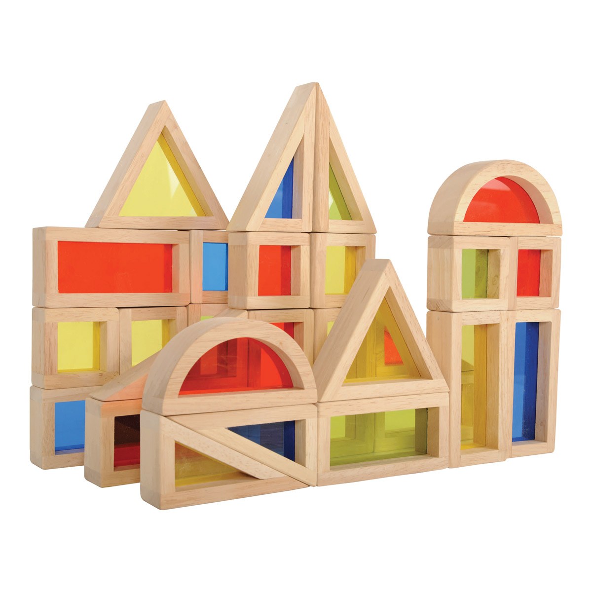 Guidecraft Rainbow Blocks - 30 Piece Set