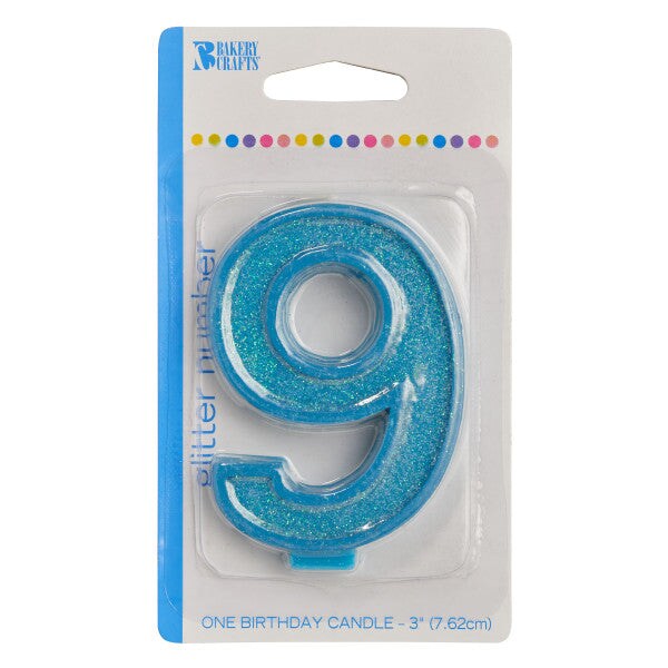 Glitter Numeral Candle, 1ct