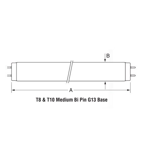 USHIO F10T8BLB 9.5W Blacklight Blue UV Fluorescent Lamp