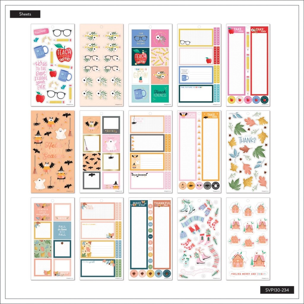 The Happy Planner Seasonal Fall 30 Sheet Sticker Value Pack