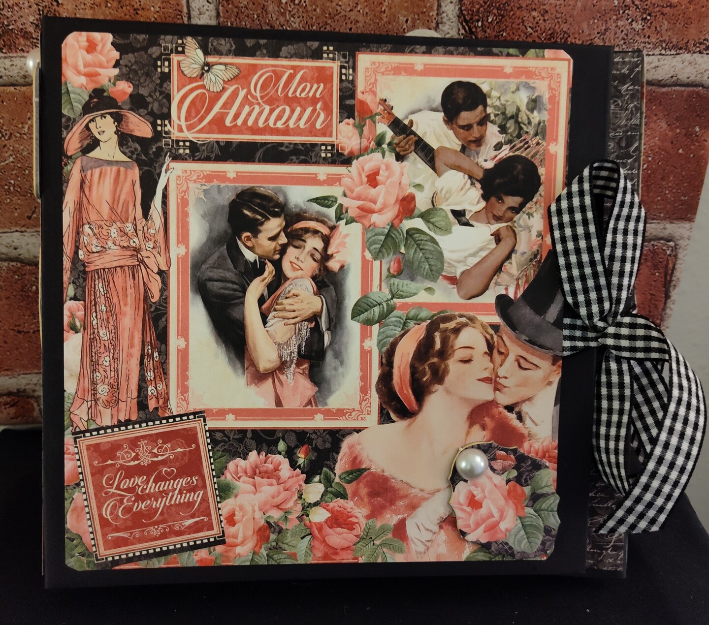 Interactive Handmade Trifold Scrapbook Photo Album Mon Amour MakerPlace by Michaels