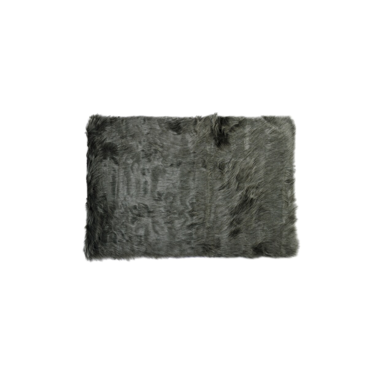 LUXE FAUX FUR HUDSON FAUX SHEEPSKIN RUG/THROW 2&#x27;X3&#x27; GREY