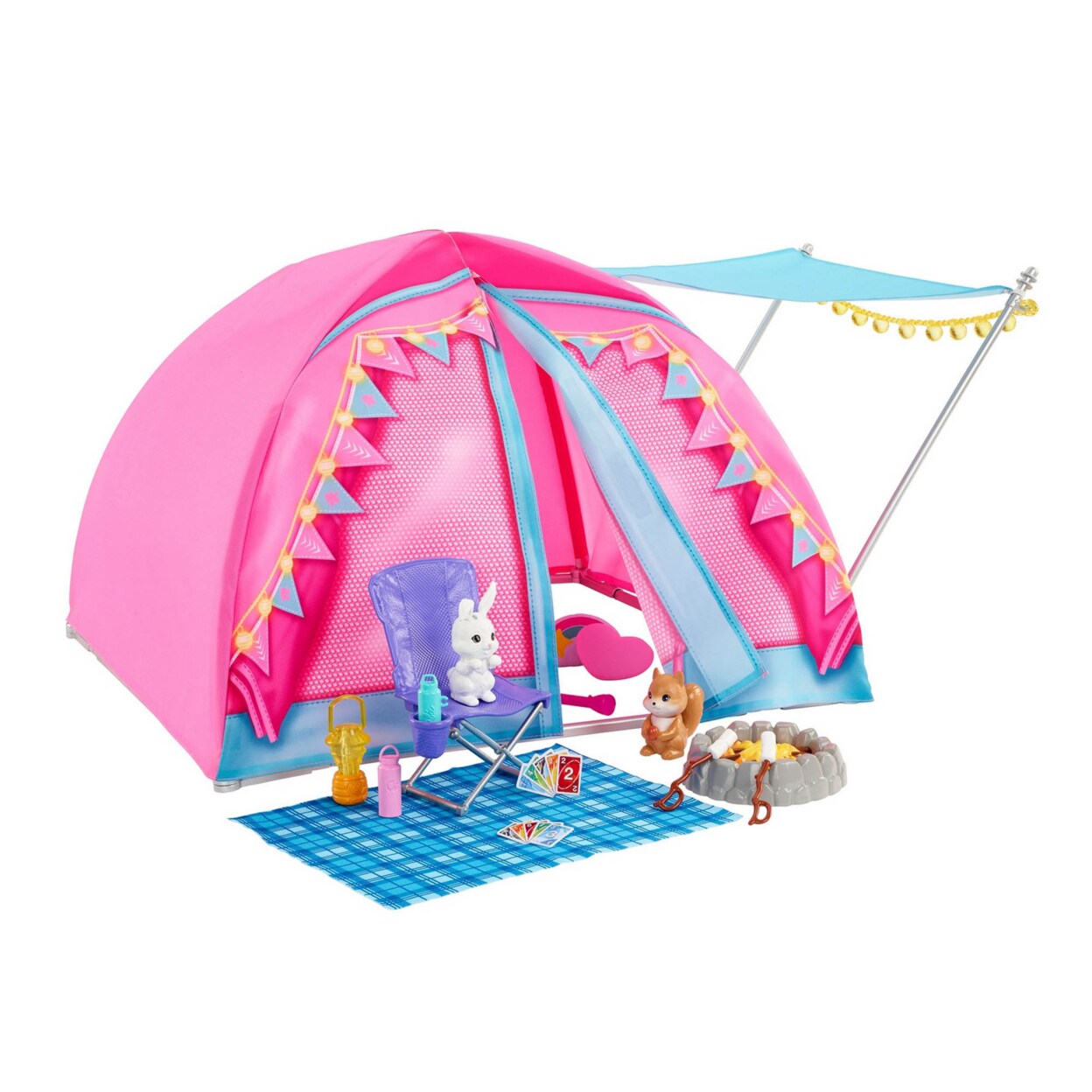 Barbie camping discount doll and accessories