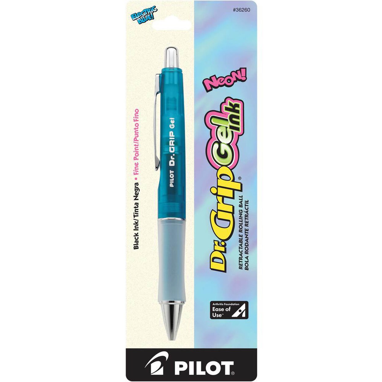 Pilot Dr. Grip Retractable Gel Rollerball Pens - 0.7 Mm Pen Point Size - Refillable - Retractable - Electric Blue Barrel