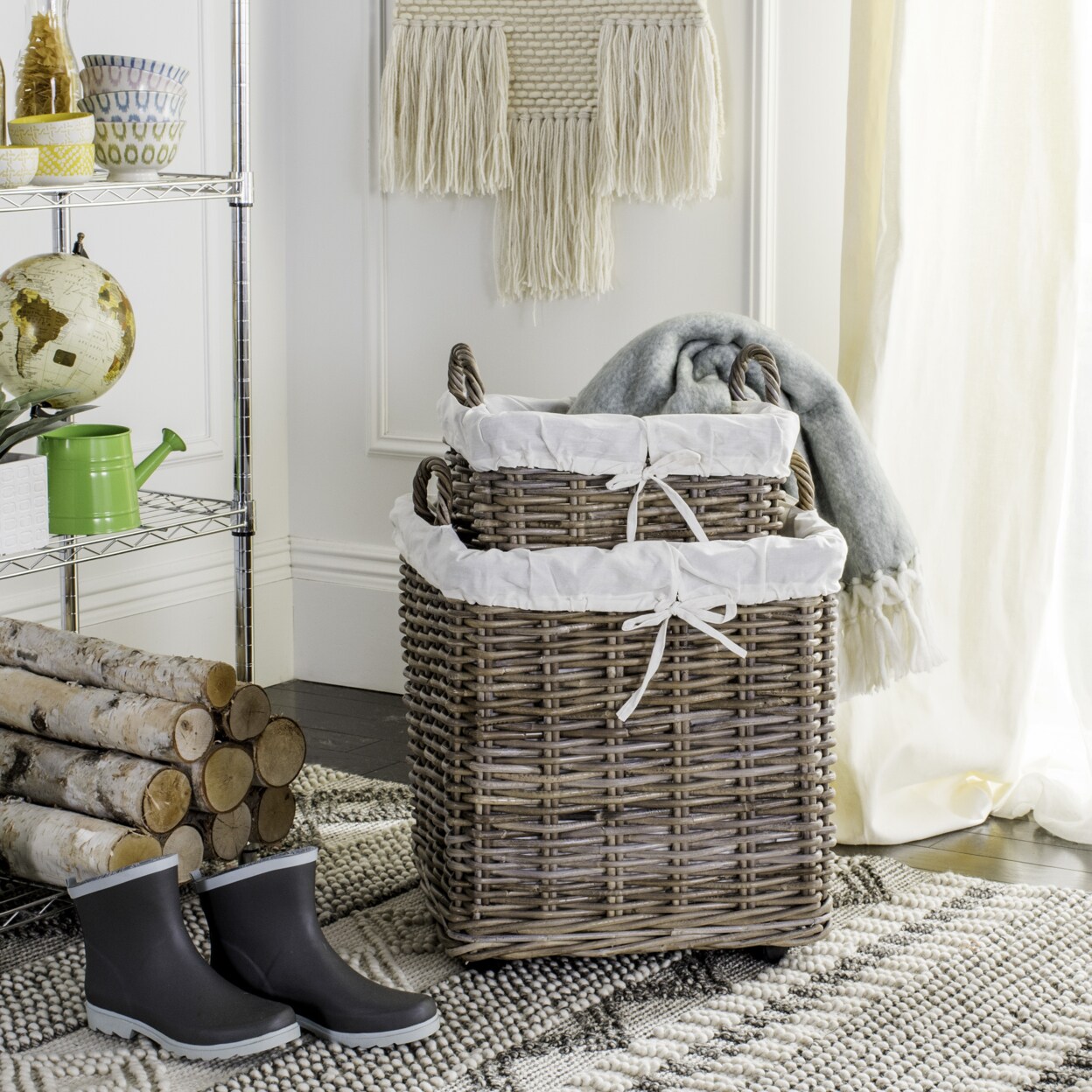 Square Laundry Basket - Natural –