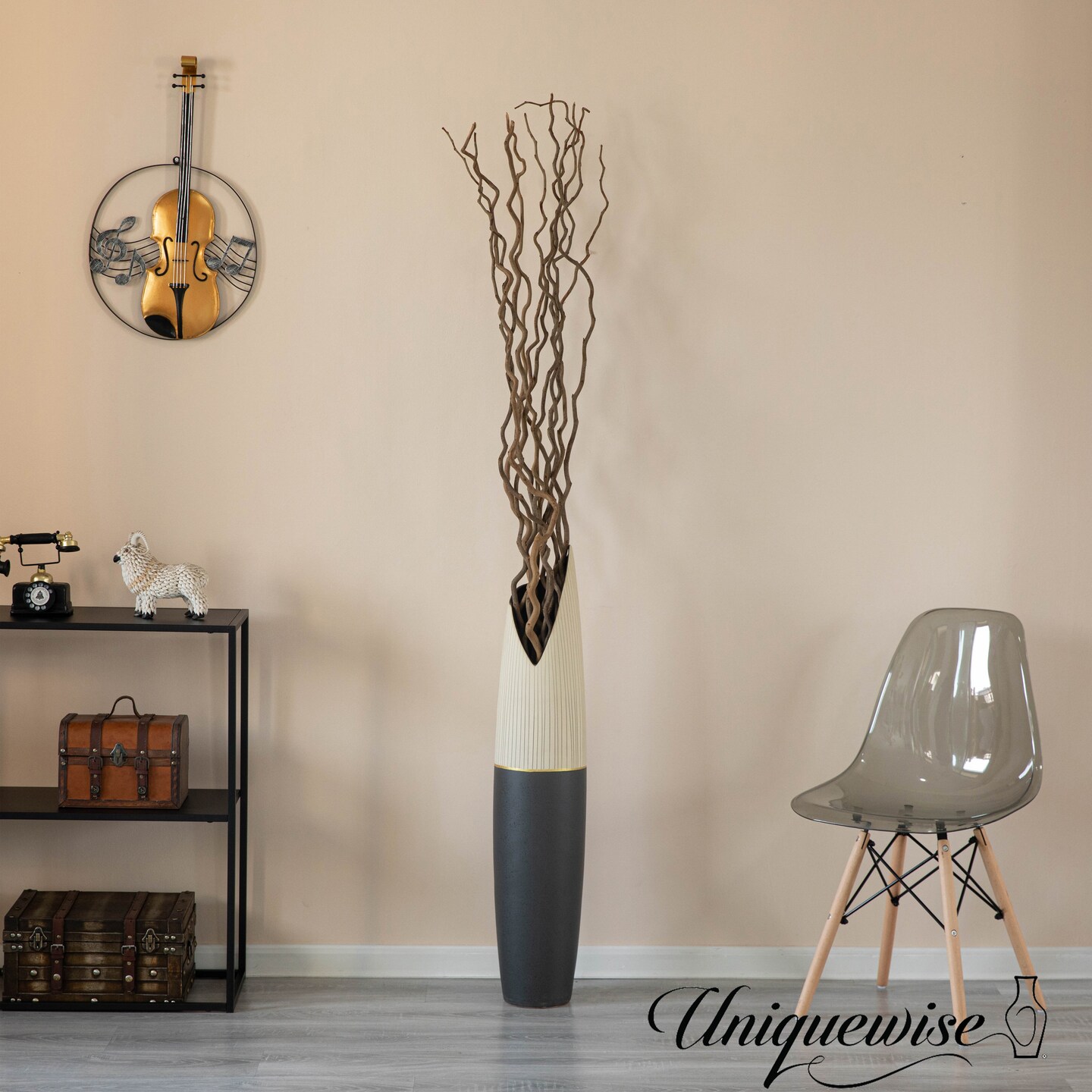 Uniquewise 12 pcs Natural Decorative Dry Branches Authentic Sticks, Home Decoration and Wedding Craft, DIY Greenery Plants Craft Vases fillers Garden Hotel Farmhouse Decor